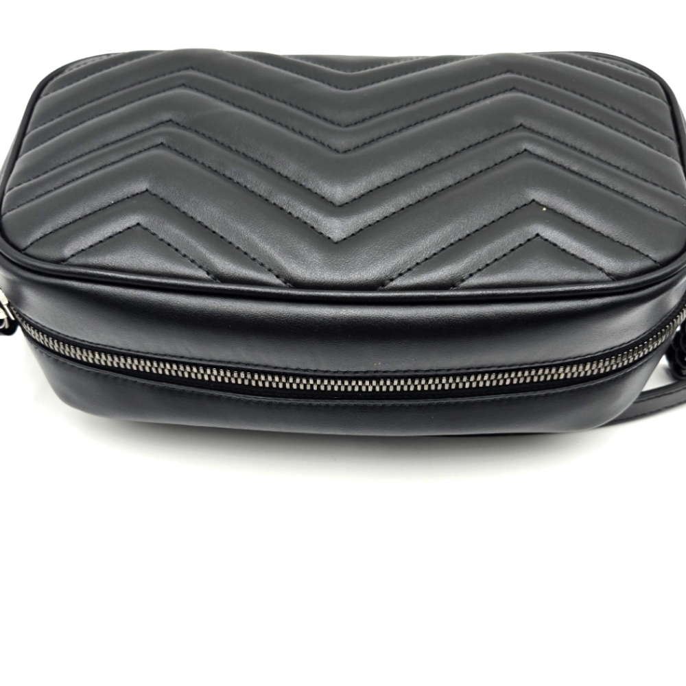 GUCCI GG Marmont Shoulder/Crossbody Black Leather/Hardware - COA included - Picture 13 of 16